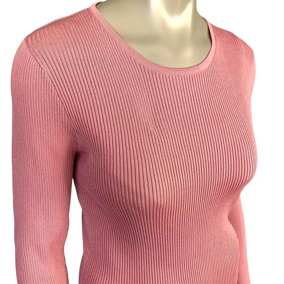 Baby Phat Love Star Long Sleeve Crewneck Rib Knit Sweater Pullover Size 1X Pink - Picture 7 of 16